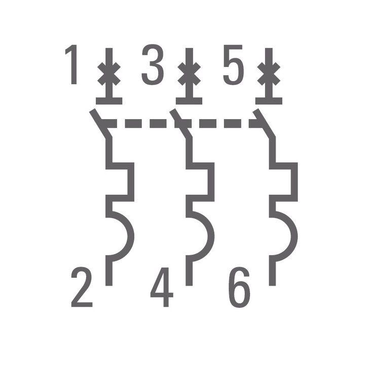 Выключатель автоматический модульный 3п C 16А 4.5кА ВА 47-63 PROxima EKF mcb4763-3-16C-pro