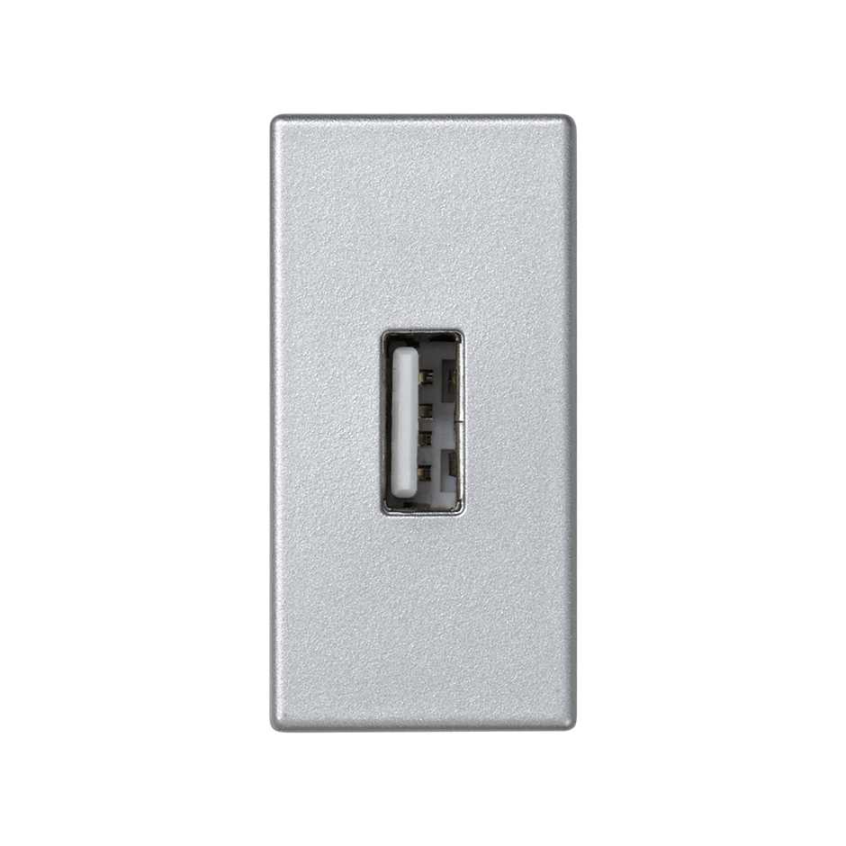 Simon Алюминий Плата с разъёмом USB 2.0 (тип А), 1/2 К45, винтовой зажим