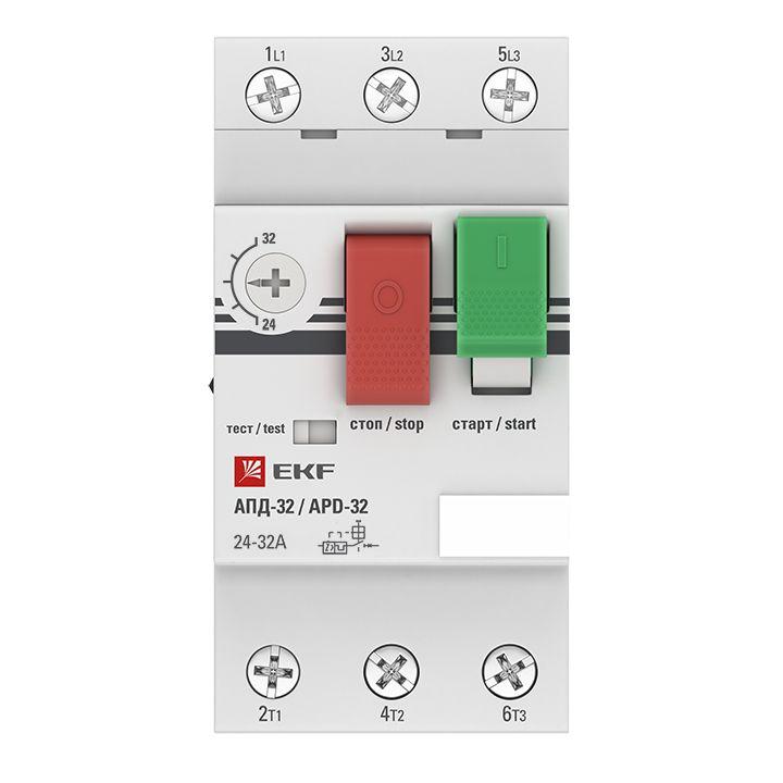 Выключатель автоматический для защиты двигателя АПД-32 24-32А EKF apd2-24-32